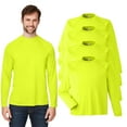 thumbnail image 1 of High Visibility Short Sleeve Workwear Tee, 100% Polyester Hi Vis Unisex Ultra UVP Marina Raglan Long Sleeve T-Shirt (Safety Yellow 5 Pack, 2XL), 1 of 7