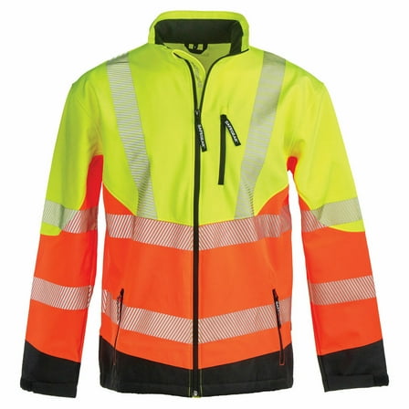 High Visibility Softshell Safety Jacket, Class 3, Large, SAFEGEAR