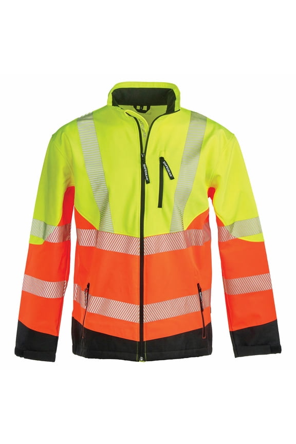 High Visibility Softshell Safety Jacket, Class 3, Small, SAFEGEAR