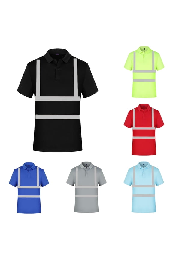 High Visibility Sweatshirt for Men Pullover Hi Vis Hoodie Pullover Sweatshirt Reflective Short Sleeve Sweatshirt Tops Shirts for Men Big and Tall Custom T Shirts for Men Men's T Shirt