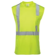 High Visibility T Shirt, Sleeveless, ANSI Class 2, Lime, 3XL, SAFEGEAR
