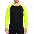 thumbnail image 1 of High Visibility Two Tone Long Sleeve Tee – Safety Shirt – Quick Dry Moisture-Wicking Polyester, XS–6XL, 1 of 6