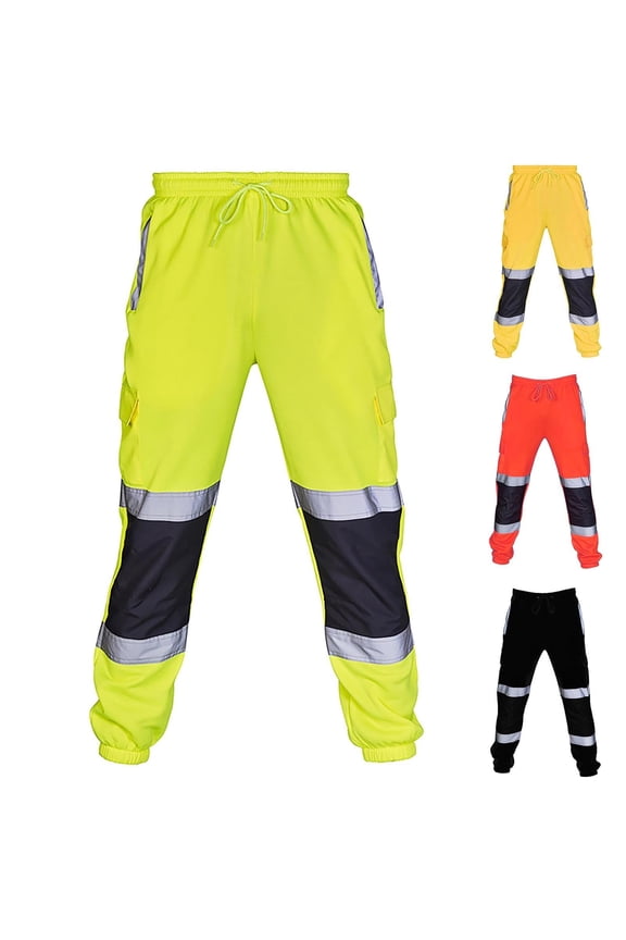 High Visibility Two-Tone Reflective Lightweight Mesh Over Pants Hi Vis Cargo Safety Work Pants