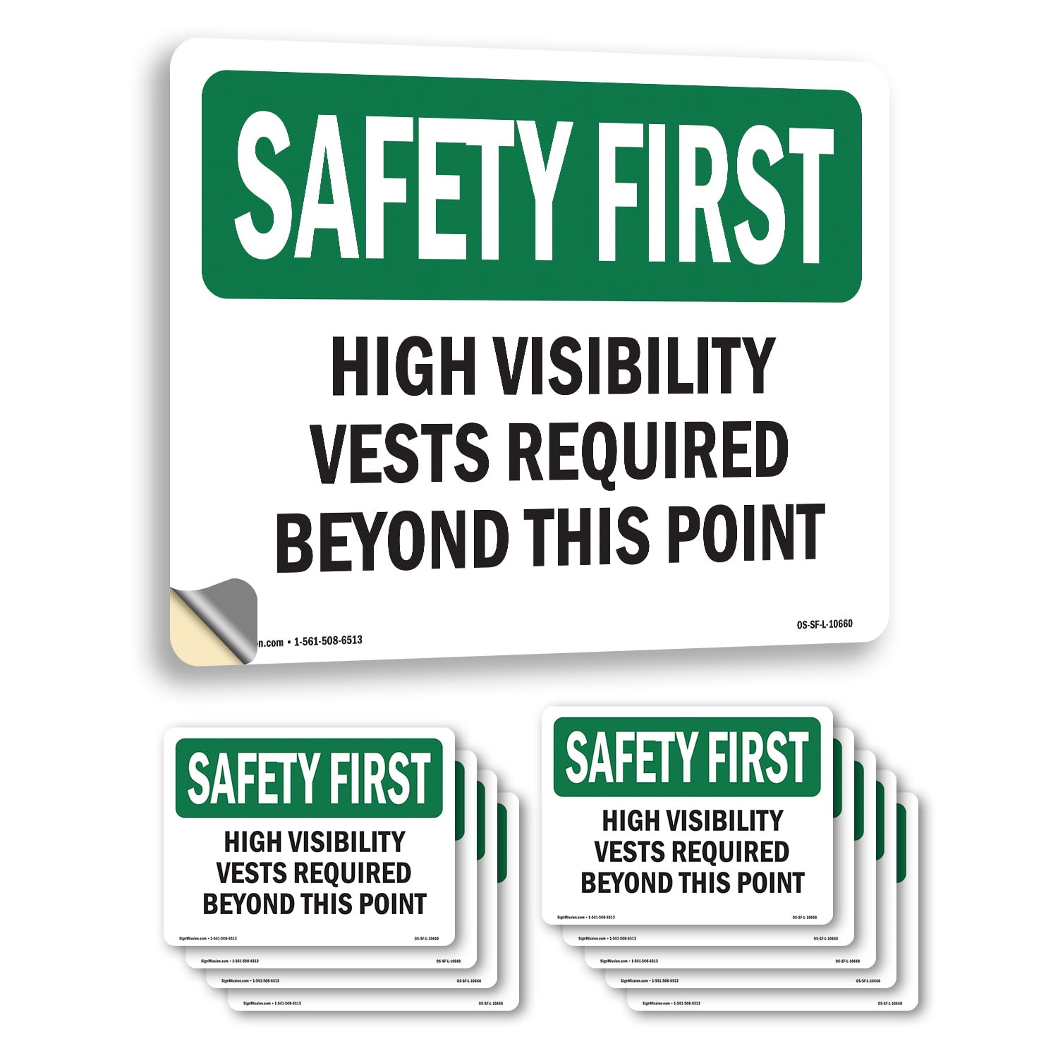 High Visibility Vests Required Beyond This Point OSHA SAFETY FIRST ...