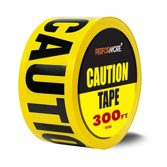 High-Visibility Yellow Safety Barricade Tape Roll 3" x 300Ft Tear-Resistant Non-Adhesive Caution Strip Waterproof Hazard Marker for Construction or Crime Scene Zones