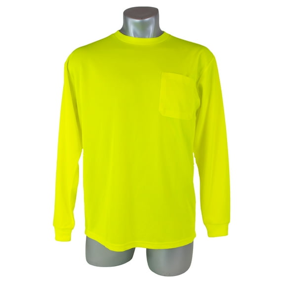 High Visibility Yellow Safety Long Sleeve Shirt Safety-shirt-size: 3XL