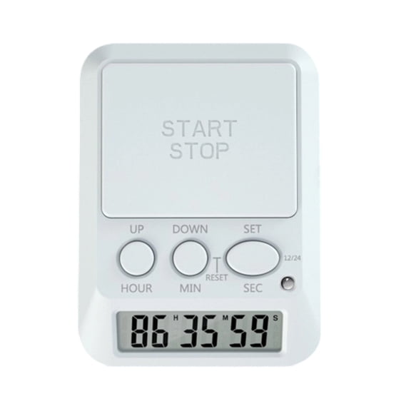 High Visible LCD Screen Timer with 199 Hours Setting & 12-24 Hour Mode Electronic Timer for Various Applications