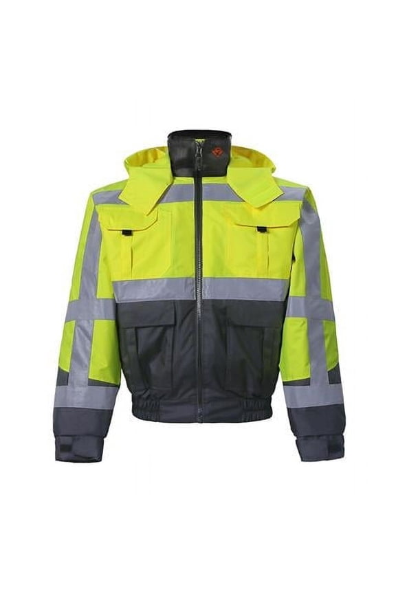 High-Viz Class 3 Jacket with Removable Lining, Lime - 5XL