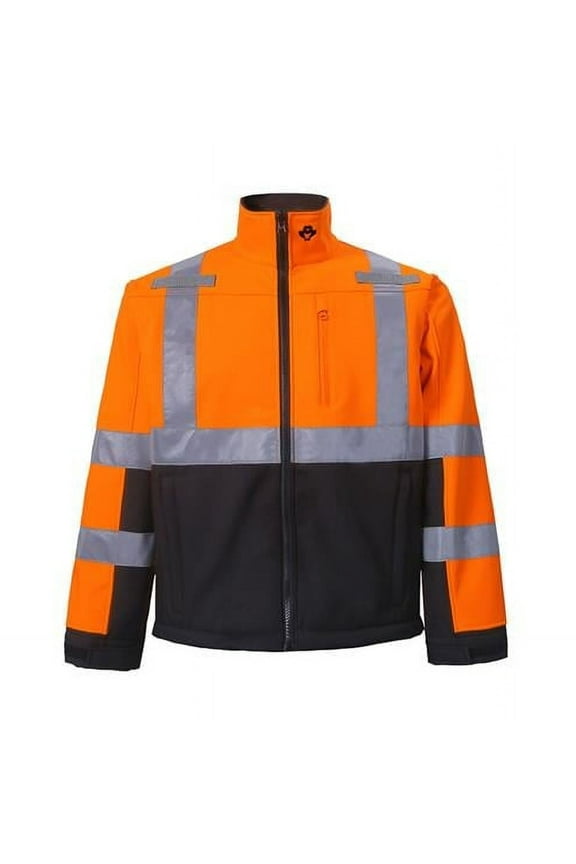 High-Viz Class 3 Softshell Jacket, Orange - 4XL