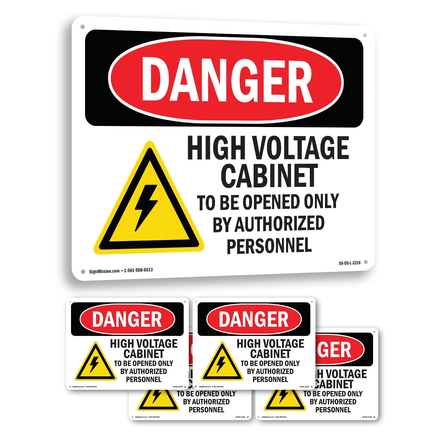 High Voltage Cabinet To Be Opened OSHA Danger Aluminum Sign 10 Inch x 7 ...