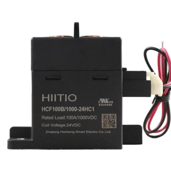 HIITIO High Voltage DC Relays Contactors Ceramic, 100B 1000Vdc High Voltage DC Relay Contactors, ESS, EV Charging, EV/HEV, PV/Solar Power, Wind Power, UL Listed