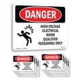 thumbnail image 1 of High Voltage Electrical Room OSHA Danger Rigid Plastic Sign 24 Inch x 18 Inch - 10 Pack, 1 of 8