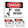 thumbnail image 1 of High Voltage OSHA Danger Vinyl Decal Label 5 Inch x 3.5 Inch - 10 Pack, 1 of 6