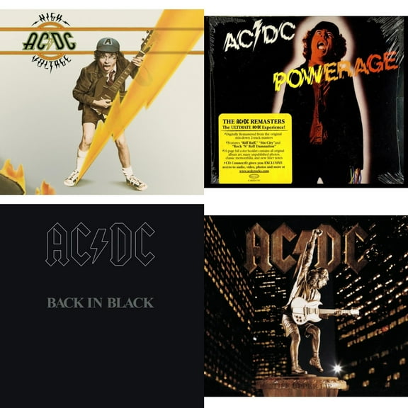 High Voltage & Powerage & Back In Black & Stiff Upper Lip [CD Bundle]