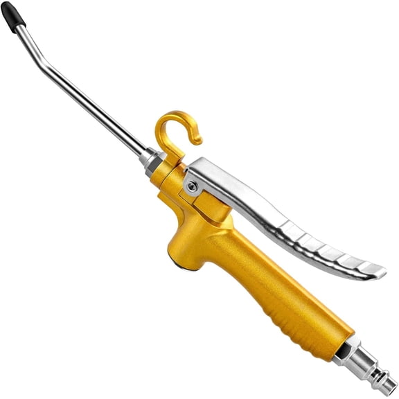 High Volume Industrial Air Blow with Rubber Guard Air Flow Nozzle, Professional Metal Air Blower , Pneumatic Dust Cleaning Tool for Air Compressor Accessories