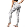 thumbnail image 1 of High Waist Athletic Leggings for Women | Tummy Control Pocket Yoga Pants Classic Retro Color Floral Graffiti Print Leggings White M, 1 of 6