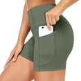 thumbnail image 1 of High Waist Biker Shorts for Women 6"/ 8"/10" Tummy Control, Yoga Workout Running Gym Shorts with Pockets for Summer, 1 of 5