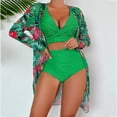 thumbnail image 1 of High Waist Bikinis 2024 Sexy 3 Piece Bikini Set Cover Up Swimsuit For Women Long Sleeve Push Up Swimwear Beach Wear Bathing Suit Teen Swimsuit Girls Women Swim Shorts And Top Set Swimsuit Top Size, 1 of 8