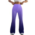 thumbnail image 1 of High Waist Bootcut Yoga Pants For Women Gradient Color Flare Leggings Stretch Pull On Workout Flowy Wide Leg Pants, 1 of 4