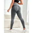 thumbnail image 1 of High Waist Butt Lift Seamless Yoga Leggings for Women Striped Textured Stretch Tummy Control Gym Workout Pants, 1 of 6