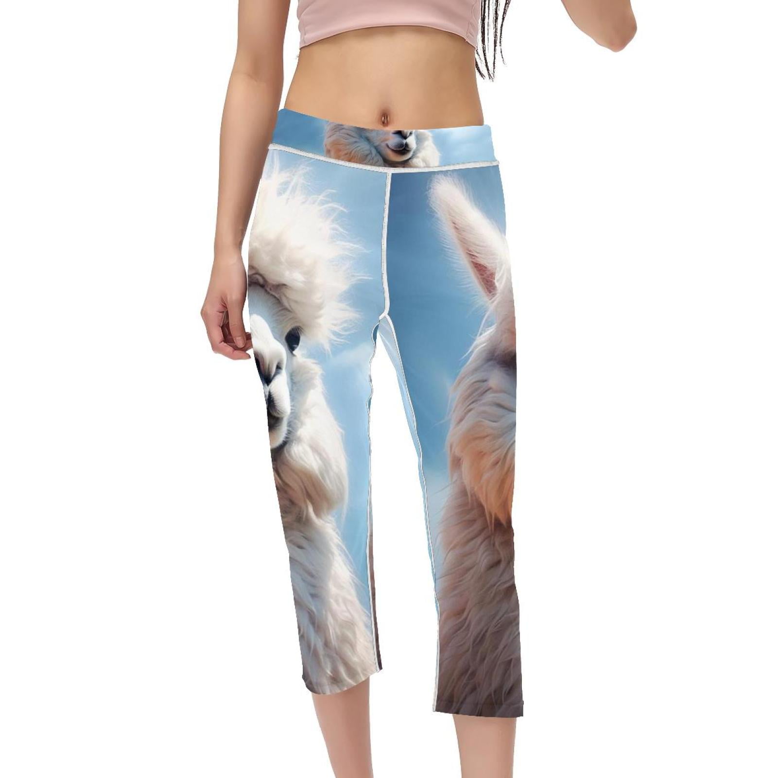 High Waist Capris Compression Leggings for Women, Not SeeThrough