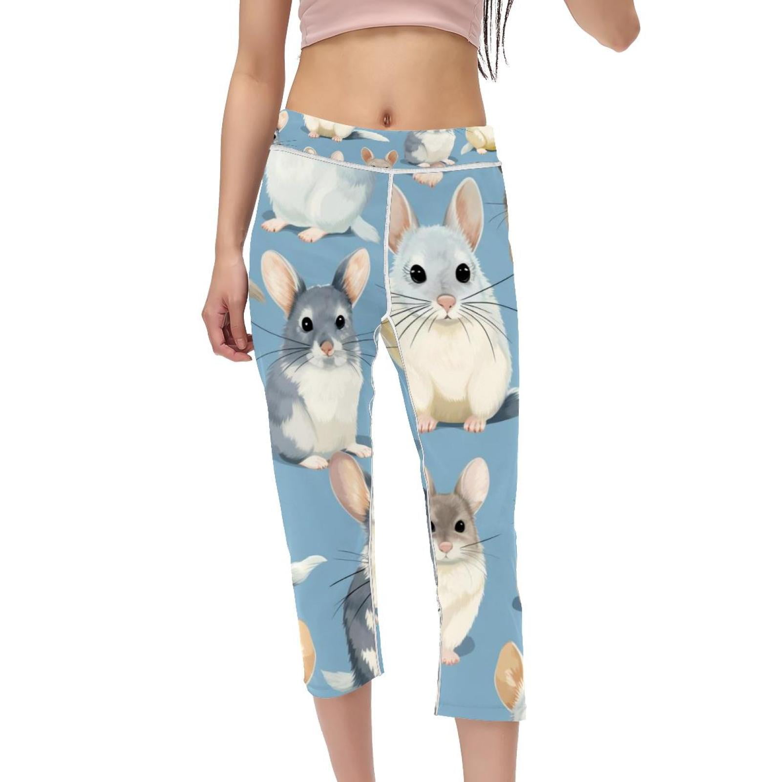 High Waist Capris Compression Leggings for Women, Not SeeThrough