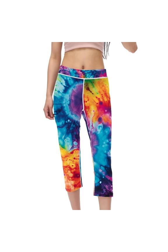 High Waist Capris Gym Leggings Yoga Pants Women Leggings for Women Not See-through Printed Suitable for Running Fitness Yoga Gym Pants