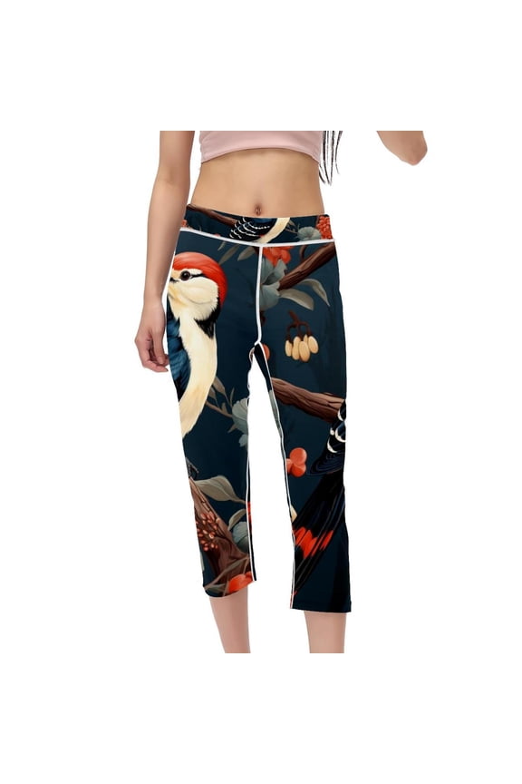 High Waist Capris Not See-Through Printed Compression Leggings for Women, Gym Leggings, Yoga Leggings, Women's Leggings - Suitable for Running, Fitness, Yoga