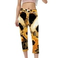 High Waist Capris Not SeeThrough Printed Compression Leggings for