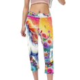 High Waist Capris Not SeeThrough Printed Leggings, Ideal for Running