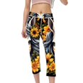 High Waist Capris Printed Leggings for Women, Not SeeThrough Gym Pants