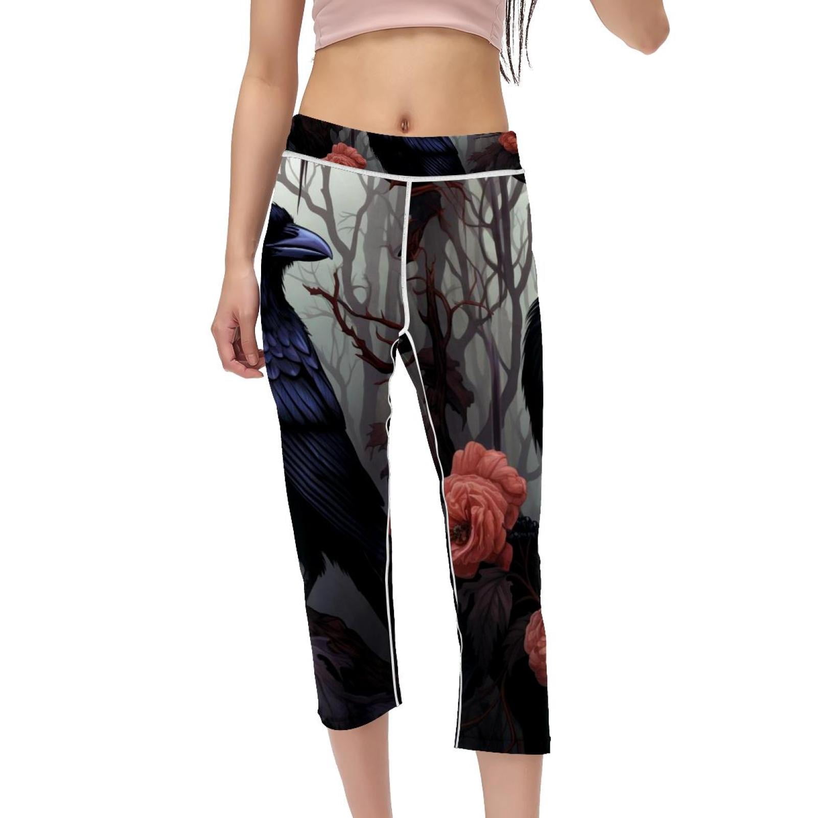Printed Yoga Pants For Women 2026.High Waist Capris Printed Yoga Pants Women， Leggings for Women， Workout ...