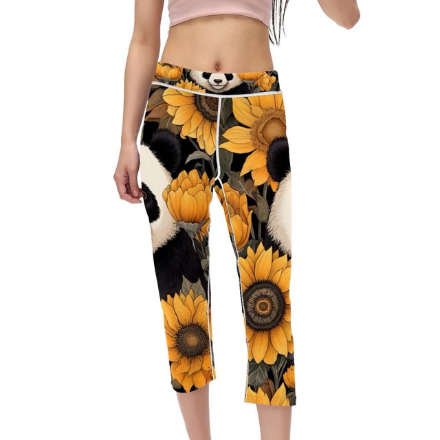 High Waist Capris Yoga Leggings for Women Running Fitness Not See