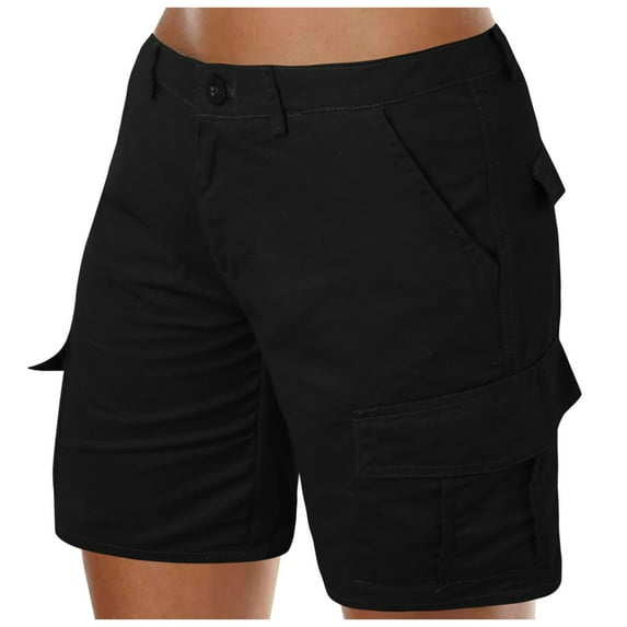 High Waist Casual Shorts for Women,Cotton Short with Pockets and Elastic Waist Soft Performance Gym,Womens Athletic Shorts(Size:2XL)