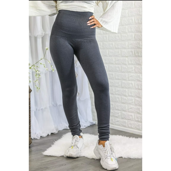 High Waist Compression Leggings with French Terry Lining.