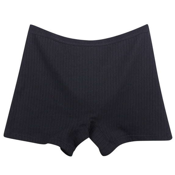 High Waist Cotton Boxers Underwear Womens Plus Size Panties Breathable Full Coverage Boyshort Briefs (3X-Large, Black)