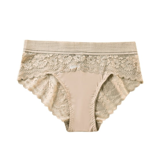 High Waist Cotton Underwear Women Briefs for Women, Women's Large Size High Waist Breathable Thin Thong Lace Breathable Seamless Underwear