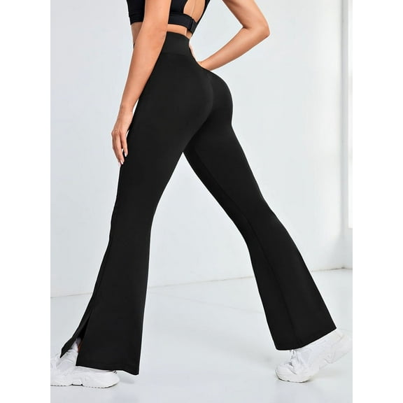High Waist Dance Workout Leggings Fitness Sport Boot Leg Pants For Ladies Loose Women Yoga Flared Trousers