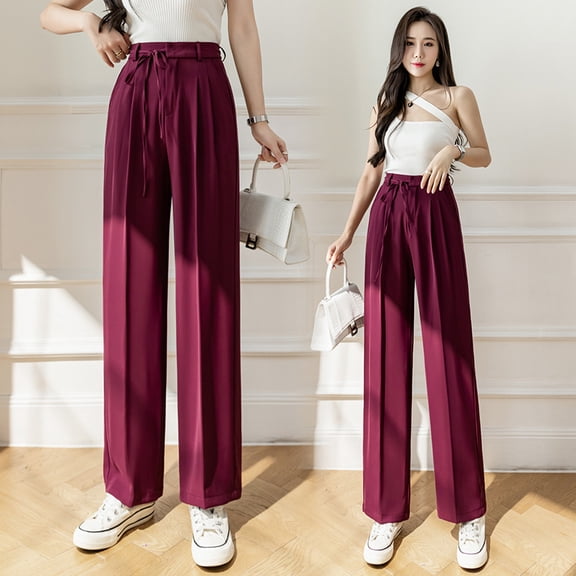 High Waist Drape Straight Loose Wide Leg Pants 1773656642714401