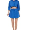 thumbnail image 1 of High Waist Drawstring Buttoned Mini Skirt, 1 of 5
