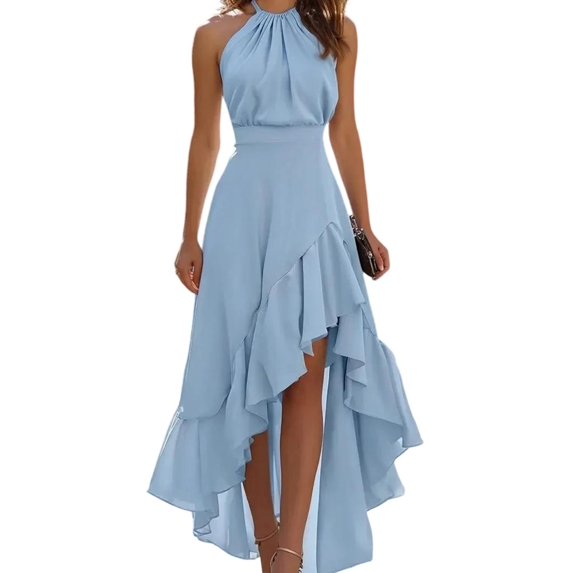 High Waist Dress For Special Occasion Fashionable Sleeveless Wrap Dress