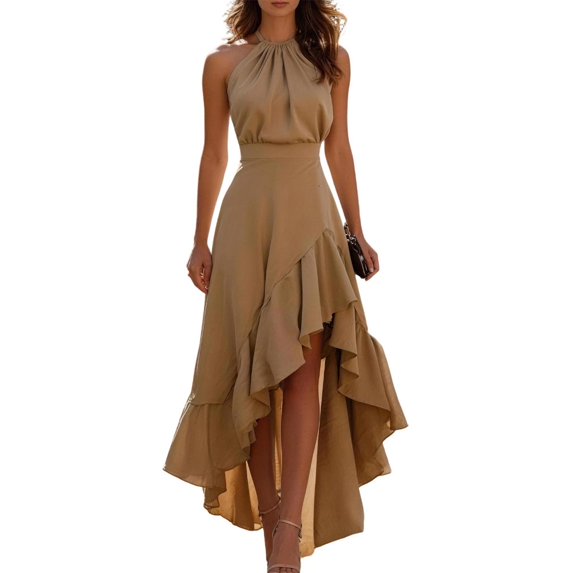 High Waist Dress For Special Occasion Fashionable Sleeveless Wrap Dress