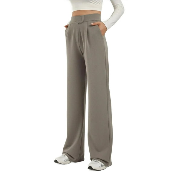 High Waist Elastic Crepe Palazzo Pants