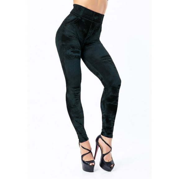 New High Waist Elastic Pencil Pants Women Streetwear Trousers Sexy Gym Leggings Sport Faux Denim Leggings Female New Design Hot Sale