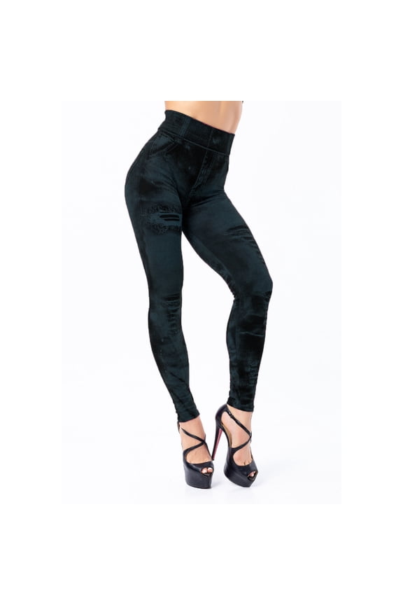 New High Waist Elastic Pencil Pants Women Streetwear Trousers Sexy Gym Leggings Sport Faux Denim Leggings Female New Design Hot Sale