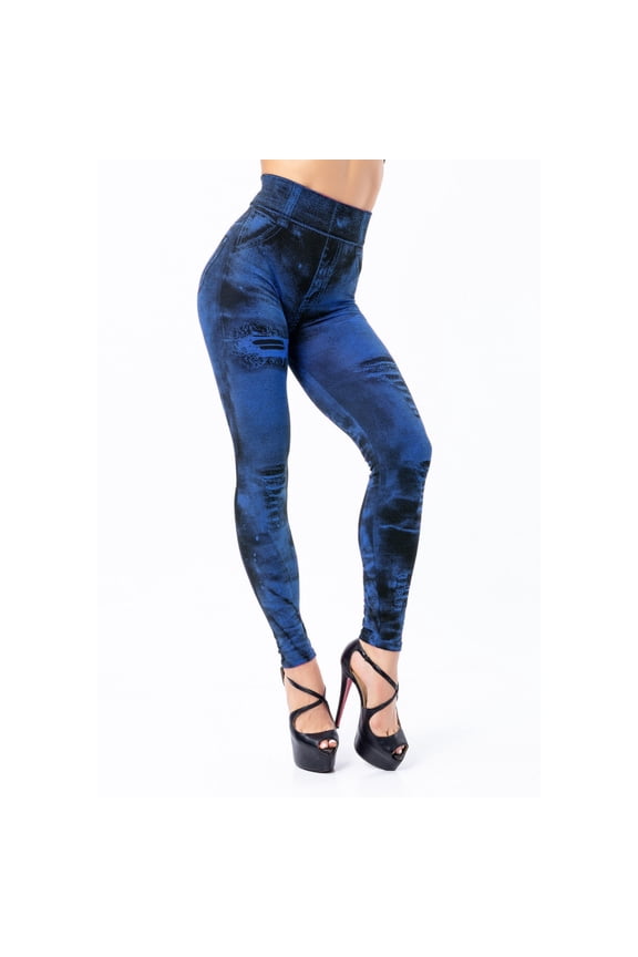 High Waist Elastic Pencil Pants Women Streetwear Trousers Sexy Gym Leggings Sport Faux Denim Leggings Female New Design Hot Sale