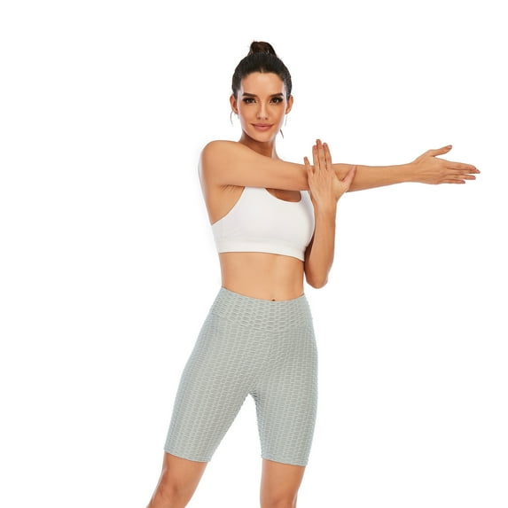 High Waist Five Points Yoga Sports Shorts, Elastic Training Tummy Control Leggings Pants Workout Shorts for Women