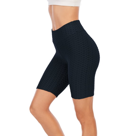 High Waist Five Points Yoga Sports Shorts, Elastic Training Tummy Control Leggings Pants Workout Shorts for Women