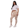 thumbnail image 1 of High Waist Fleece Lined Leggings With Side Pockets - Cream Tie Dye, 1 of 8