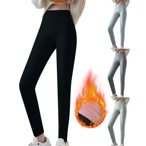High Waist Fleece Lined Leggings for Women Thermal Winter Warmth Plus Size Available